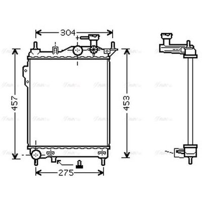 PRASCO HYA2099 Aluminium Radiator - Engine Cooling - Hyundai Getz PRASCO HYA2099 Aluminium Radiator - Engine Cooling - Hyundai Getz