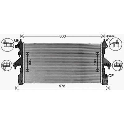 PRASCO CN2321 Aluminium Radiator for CITROËN Jumper II Van, PEUGEOT Boxer Van PRASCO CN2321 Aluminium Radiator for CITROËN Jumper II Van, PEUGEOT Boxer Van
