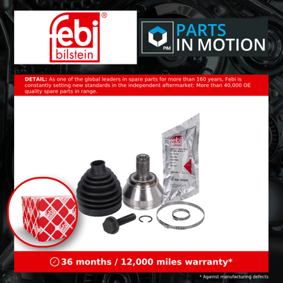 FEBI BILSTEIN 186394 Front Axle Universal Joint - Universal Joint FEBI BILSTEIN 186394 Front Axle Universal Joint - Universal Joint