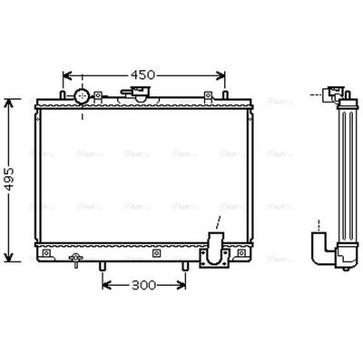Mitsubishi - MT2161 - 425 - 598 - Radiator Mitsubishi - MT2161 - 425 - 598 - Radiator