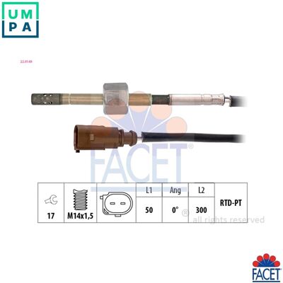 FACET 22.0149 Gas Sensor - Volkswagen Crafter 30-50, 30-35 Bus - Gas Temperature Sensor FACET 22.0149 Gas Sensor - Volkswagen Crafter 30-50, 30-35 Bus - Gas Temperature Sensor