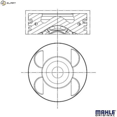 MAHLE ORIGINAL 001 PI 00105 000 - Piston for Mercedes-Benz Sprinter 5-T - Engine Part MAHLE ORIGINAL 001 PI 00105 000 - Piston for Mercedes-Benz Sprinter 5-T - Engine Part