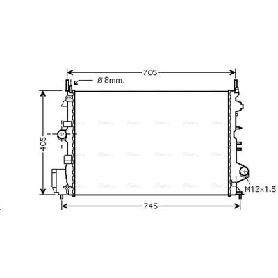 PRASCO - OLA2462 - Aluminium 650 415 23 - Opel Vectra C - Radiator PRASCO - OLA2462 - Aluminium 650 415 23 - Opel Vectra C - Radiator