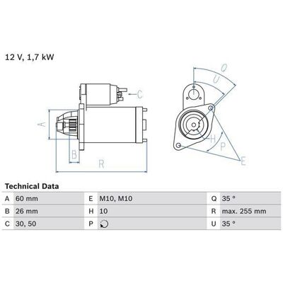 Bosch 986018170 Start Motor - Start Motor Bosch 986018170 Start Motor - Start Motor