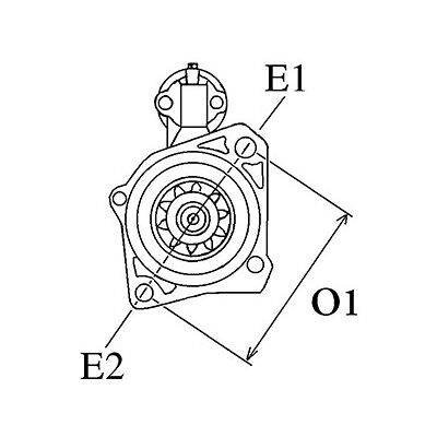 HC-CARGO 112307 Starter Motor - Rotation clockwise - 4 mounting holes HC-CARGO 112307 Starter Motor - Rotation clockwise - 4 mounting holes