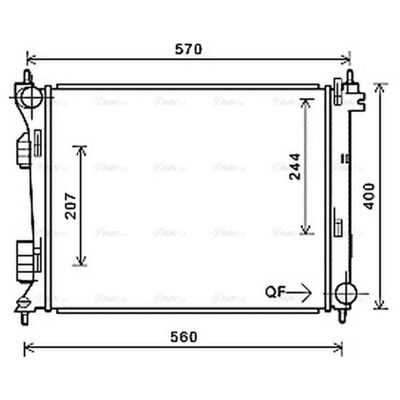PRASCO HY2274 Aluminium Radiator - Hyundai i20, Kia Rio - Cooling PRASCO HY2274 Aluminium Radiator - Hyundai i20, Kia Rio - Cooling