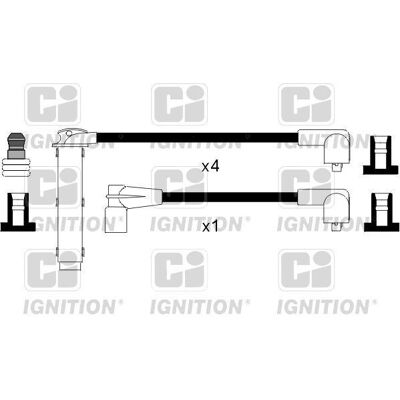 QUINTON HAZELL Ignition Cable Set - Resistance, SAE, DIN - 145-480mm QUINTON HAZELL Ignition Cable Set - Resistance, SAE, DIN - 145-480mm