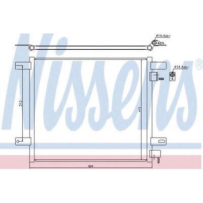 NISSENS 940060 Air Conditioning Condenser - Aluminium NISSENS 940060 Air Conditioning Condenser - Aluminium