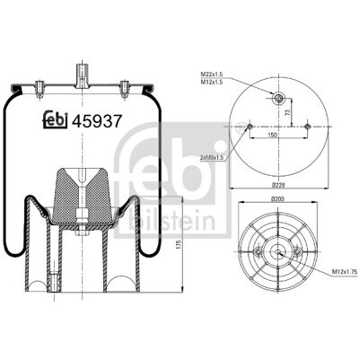 FEBI BILSTEIN 45937 Air Suspension Boot - Air Suspension System FEBI BILSTEIN 45937 Air Suspension Boot - Air Suspension System