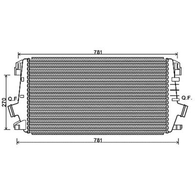 PRASCO OLA4550 Intercooler - Air-Air, Water-Air, Fast Couplings - Opel Astra J Chevy Orlando PRASCO OLA4550 Intercooler - Air-Air, Water-Air, Fast Couplings - Opel Astra J Chevy Orlando