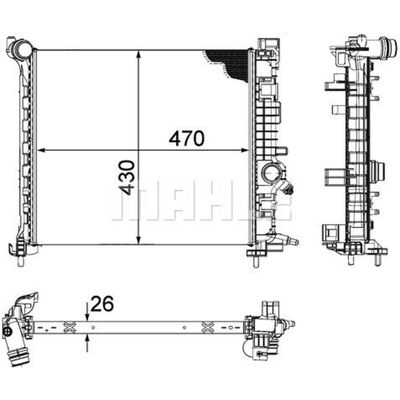 Mahle Cr 1188 000P - Radiator for Opel Meriva B - Premium Quality Mahle Cr 1188 000P - Radiator for Opel Meriva B - Premium Quality