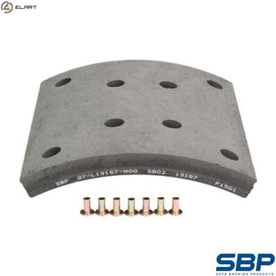 SBP Brake Pads Set - Rear Axle Fitment - 414mm Drum Diameter SBP Brake Pads Set - Rear Axle Fitment - 414mm Drum Diameter