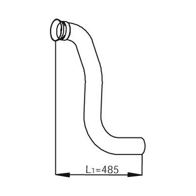 DINEX 53277 Exhaust Pipe - Exhaust Pipe DINEX 53277 Exhaust Pipe - Exhaust Pipe