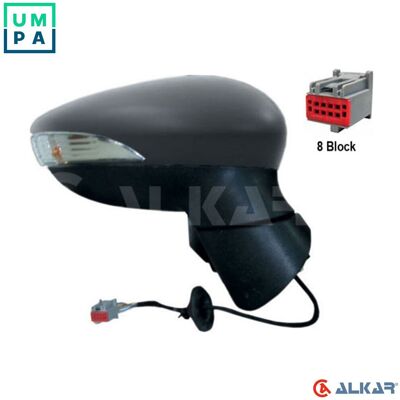 Alkar Ford Fiesta Side Mirror - Aspherical, Electric, Pre-painted Alkar Ford Fiesta Side Mirror - Aspherical, Electric, Pre-painted