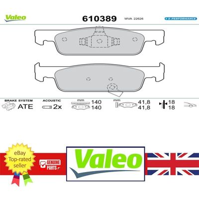 VALEO 610389 Brake Pad - OEM Numbers VALEO 610389 Brake Pad - OEM Numbers
