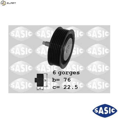 SASIC Idler Pulley for Dacia, Renault, Mercedes-Benz, Nissan - Suitable for Clio, Sandero, Lodgy, Logan, Twingo, Kangoo, Class A, B, Citan Van - Idler Pulley SASIC Idler Pulley for Dacia, Renault, Mercedes-Benz, Nissan - Suitable for Clio, Sandero, Lodgy, Logan, Twingo, Kangoo, Class A, B, Citan Van - Idler Pulley