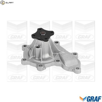 GRAF PA823 Water Pump - Impeller 74.5mm, 8 Blades, For V-belt GRAF PA823 Water Pump - Impeller 74.5mm, 8 Blades, For V-belt
