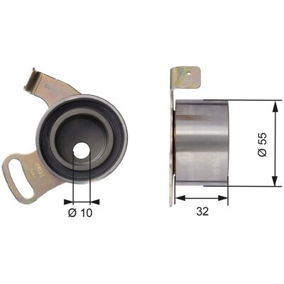 Gates T41168 - Timing Belt Tensioner Pulley for Rover 100 200 400 Gates T41168 - Timing Belt Tensioner Pulley for Rover 100 200 400