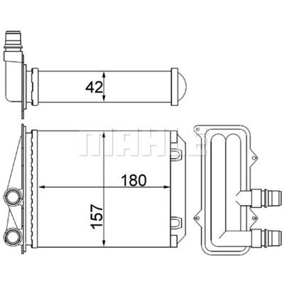 MAHLE ORIGINAL AH 246 000S - Heater Radiator for Renault Trafic 2/3, Opel Vivaro A MAHLE ORIGINAL AH 246 000S - Heater Radiator for Renault Trafic 2/3, Opel Vivaro A