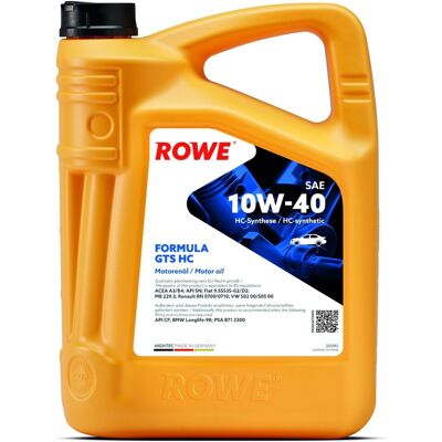 Rowe Hightec Formula Gts SAE 10w-40 HC Motor Oil - 20093 Rowe Hightec Formula Gts SAE 10w-40 HC Motor Oil - 20093