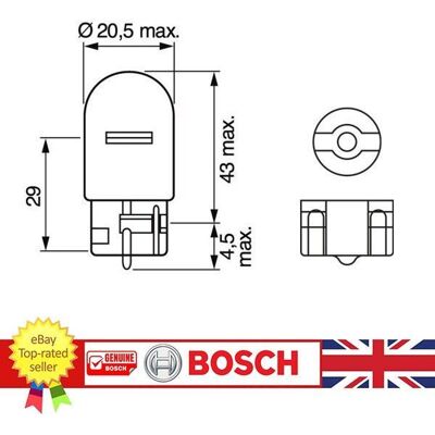 Bosch Model 1987302822 12V 21W Car Light Bulb - Car Light Bulb Bosch Model 1987302822 12V 21W Car Light Bulb - Car Light Bulb