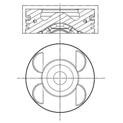 MAHLE ORIGINAL 001 PI 00105 000 - Piston for Mercedes-Benz Sprinter 5-T - Engine Part MAHLE ORIGINAL 001 PI 00105 000 - Piston for Mercedes-Benz Sprinter 5-T - Engine Part