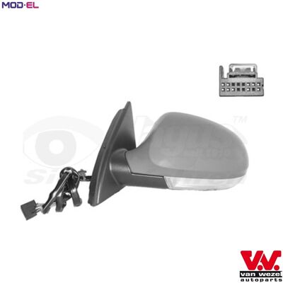 Van Wezel 5839807 Side Mirror - Primed Van Wezel 5839807 Side Mirror - Primed
