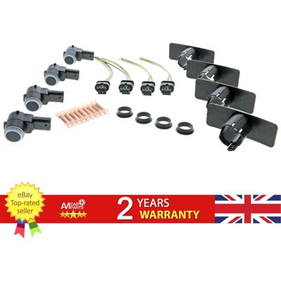 VEMO Parking Sensor Set - Ultrasonic, Rear, Black - Parking Assist VEMO Parking Sensor Set - Ultrasonic, Rear, Black - Parking Assist