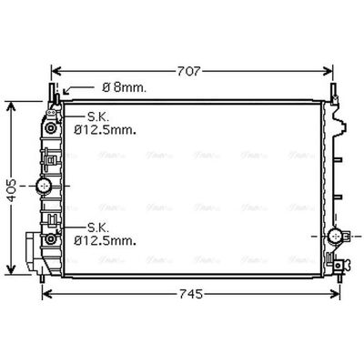 PRASCO OLA2388 Aluminium Radiator - Cooling System - Opel Vectra C, Signum, Saab 9-3 PRASCO OLA2388 Aluminium Radiator - Cooling System - Opel Vectra C, Signum, Saab 9-3