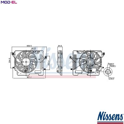 NISSENS 850080 Radiator Fan - Ford Kuga 2 NISSENS 850080 Radiator Fan - Ford Kuga 2