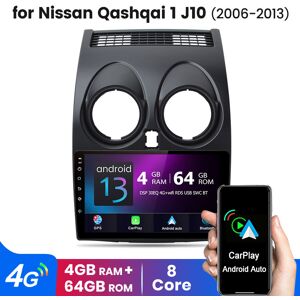 Junsun For Nissan Qashqai J10 2006-2013 Android13.0 Car Stereo Radio Gps Sat Nav 4+64gb Junsun For Nissan Qashqai J10 2006-2013 Android13.0 Car Stereo Radio Gps Sat Nav 4+64gb
