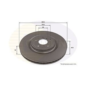 Comline Coated Brake Disc Front Axle To Fit Infiniti Ex 10->, Fx 08->, G 07->, M 10->, M Comline Coated Brake Disc Front Axle To Fit Infiniti Ex 10->, Fx 08->, G 07->, M 10->, M