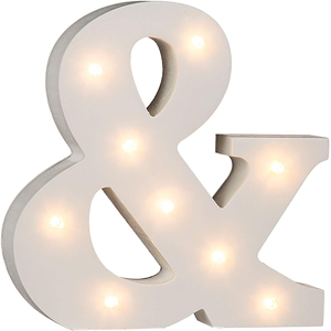 Does Not Apply \"Illuminated Symbol &\" Light With 9 Led, Wood, White Does Not Apply \"Illuminated Symbol &\" Light With 9 Led, Wood, White