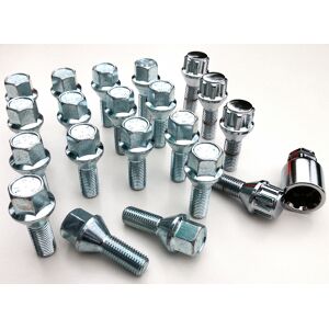 Bimecc Wheel Bolts Inc Locking M12 X 1.5 17mm Hex, Taper, 26mm Thread - Saab X 20 Bimecc Wheel Bolts Inc Locking M12 X 1.5 17mm Hex, Taper, 26mm Thread - Saab X 20