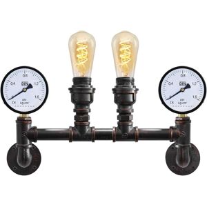 Vintage Industrial Water Pipe Wall Light Double Steampunk Sconce Rustic With Twi Vintage Industrial Water Pipe Wall Light Double Steampunk Sconce Rustic With Twi