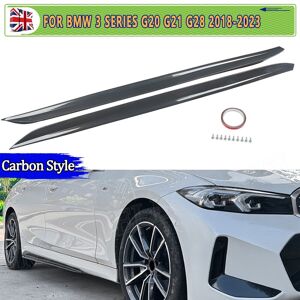 Side Skirt Extension M Performance Style For Bmw G21 G20 2020+ Carbon Fiber Look Side Skirt Extension M Performance Style For Bmw G21 G20 2020+ Carbon Fiber Look