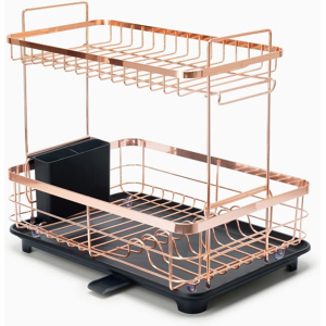 Does Not Apply Dish Drying Rack – Rose Gold, 2-Tier Organizer With Dip Tray, Utensil Holder And Does Not Apply Dish Drying Rack – Rose Gold, 2-Tier Organizer With Dip Tray, Utensil Holder And