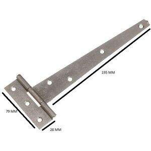 Onestopdiy Gate Shed Door Tee T Hinge 8 Inch 200mm Bzp Steel + Screws Qty. 20 Pairs Onestopdiy Gate Shed Door Tee T Hinge 8 Inch 200mm Bzp Steel + Screws Qty. 20 Pairs