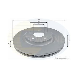 Comline Coated Brake Disc Front Axle To Fit Nissan X-Trail 13->, Renault Koleos 16-> Comline Coated Brake Disc Front Axle To Fit Nissan X-Trail 13->, Renault Koleos 16->