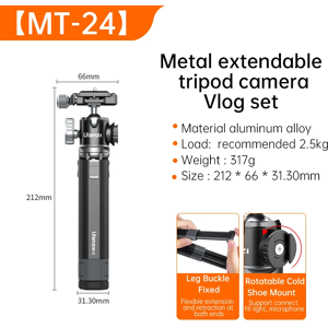 Does Not Apply Mt-24 Vlog Lite Metal Tripod With Ballhead Extendable 1/4'' Tripod Monopod Cold Does Not Apply Mt-24 Vlog Lite Metal Tripod With Ballhead Extendable 1/4'' Tripod Monopod Cold