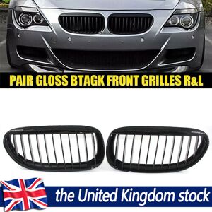 Front Kidney Grille Grill Gloss Black Fit Bmw 6-Series E63 E64 630 645 2004-2010 Front Kidney Grille Grill Gloss Black Fit Bmw 6-Series E63 E64 630 645 2004-2010