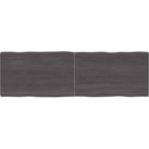 Table Top Dark Grey 160x50x(2-6) Cm Treated Solid Wood Live Edge Vidaxl Table Top Dark Grey 160x50x(2-6) Cm Treated Solid Wood Live Edge Vidaxl