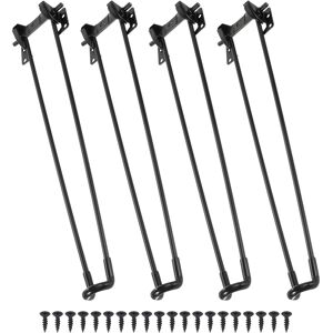 Uxcell Folding Table Legs, 4pcs 47.5cm(18.7") Metal Foldable Coffee Table Legs, Black Uxcell Folding Table Legs, 4pcs 47.5cm(18.7") Metal Foldable Coffee Table Legs, Black