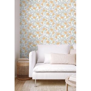 Muriva Leaf Floral Wallpaper Ugepa Martha Yellow Green M88202 Muriva Leaf Floral Wallpaper Ugepa Martha Yellow Green M88202