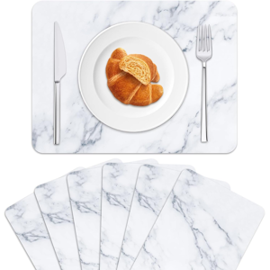 Does Not Apply Marble Table Mats Set Of 6 - Wipe Clean, Washable, Recyclable - Heat Resistant F Does Not Apply Marble Table Mats Set Of 6 - Wipe Clean, Washable, Recyclable - Heat Resistant F