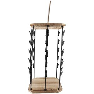 Chip Rack Display Stand 5 Tiers 40 Clips 360° Rotating Snack Organizer With Wood Chip Rack Display Stand 5 Tiers 40 Clips 360° Rotating Snack Organizer With Wood