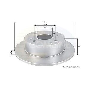 Comline Coated Brake Disc Rear Axle To Fit Honda Accord 98->03 Comline Coated Brake Disc Rear Axle To Fit Honda Accord 98->03