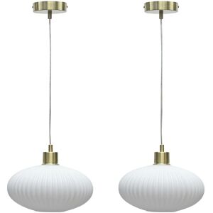 Firstchoicelighting Set Of 2 White Glass Satin Brass Ceiling Lights Kitchen Dining Pendant Fittings Firstchoicelighting Set Of 2 White Glass Satin Brass Ceiling Lights Kitchen Dining Pendant Fittings
