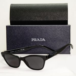 Prada Sunglasses Black Glossy Rectangle Fashion Pr03wv Vpr 03w 1ab-1o1 51mm Prada Sunglasses Black Glossy Rectangle Fashion Pr03wv Vpr 03w 1ab-1o1 51mm