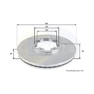 Comline Coated Brake Disc Front Axle To Fit Infiniti Qx4 97->03, Nissan Navara 97->, Np3 Comline Coated Brake Disc Front Axle To Fit Infiniti Qx4 97->03, Nissan Navara 97->, Np3